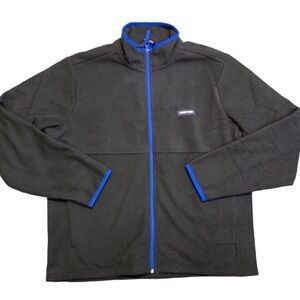 Lands' End Black Performance Jacket with Blue Accents